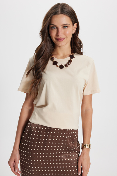 Tudors Γυναικεία μπλούζα με χαλαρή εφαρμογή, άνετη στάση σώματος, 100% βαμβακ...