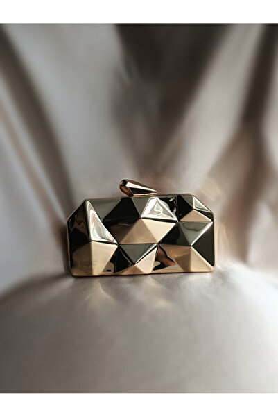 Gogoey Γυναικεία πλατινένια μεταλλική τσάντα για πρόσκληση σε γάμο, βραδινή τ...