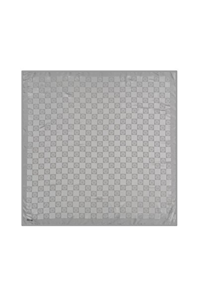 Aker Monogram Checkers Scarf - Light Smoked 972