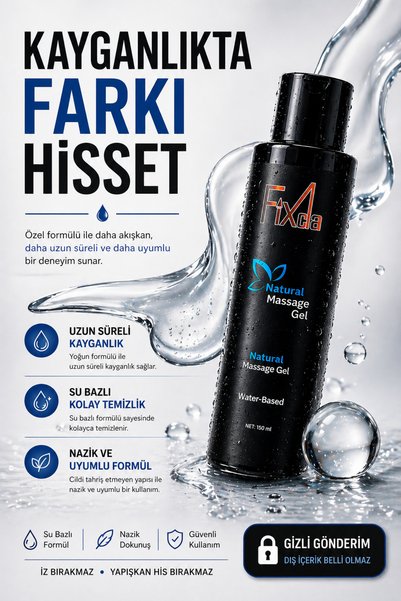 FixCla Kayganlaştırıcı Jel 150 ML Su Bazlı Kokusuz Nötr Uzun Süre Akıcı Doğal...