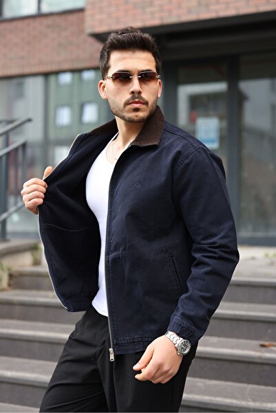 LTC Jeans Ανδρικό Χαλαρό Μπουφάν από Καμβά σε Ναυτικό Μπλε