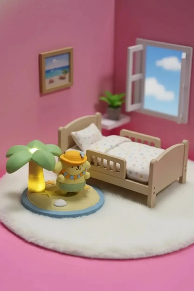 Miniso Sanrio Lisanslı Pompompurin Yaz Serisi Gece Lambası – Sahil Temalı Pil...