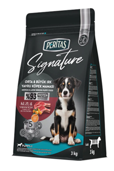 Sİgnature Dry food for junior medium and large dogs with lamb and rice 3kg, s...