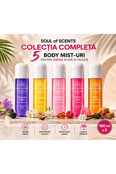 Soul of Scents Комплект с 5 аромата за тяло – Комплект парфюми за тяло 180 мл