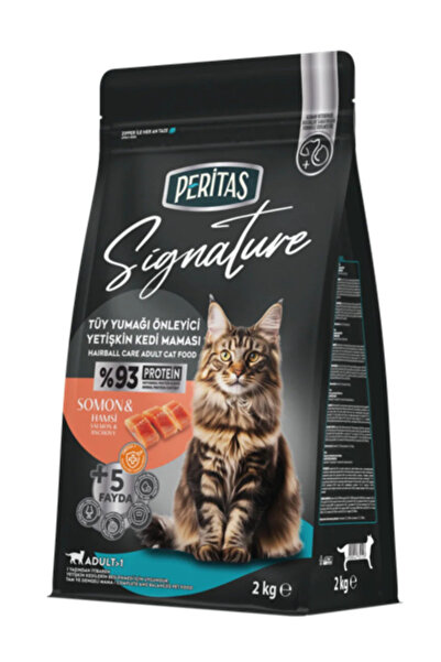 Sİgnature Dry food for adult cats prevents hairballs with salmon and anchovy ...