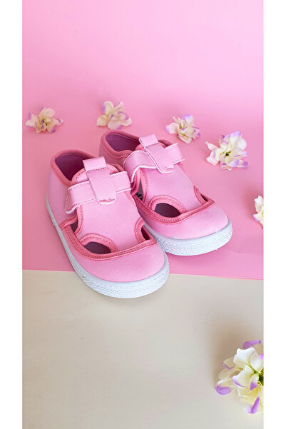 First Step Pembe Cırtlı Yazlık Cırtlı Kız Çocuk Sandalet