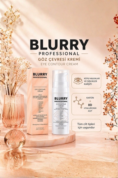 BLURRY PROFESSIONAL Aydınlatıcı Göz Çevresi Kremi 15 ml - Kafein & 8D Hyaluro...