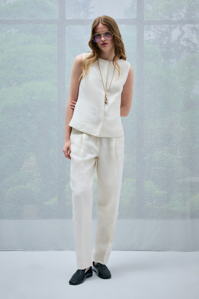 Lufian Γυναικείο παντελόνι Seam εκρού