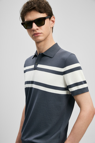 Lufian Ανδρικό πουλόβερ Brando Μοντάλ σε γκρι απόχρωση