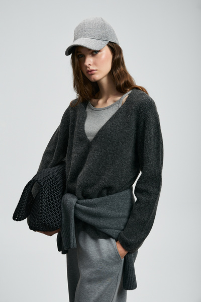 Lufian Γυναικείο πουλόβερ Linda ανθρακί