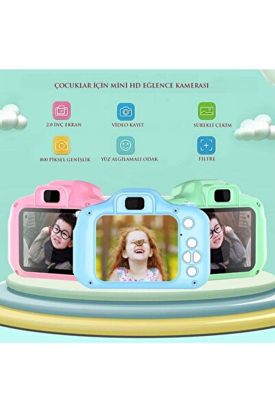 Genel Markalar Mini 1080p Hd Kamera Çocuklar Için Dijital Fotoğraf Makinesi 2.0 Inç Ekran 720-1080p Karışık Renk