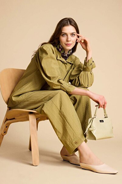 DeFacto Παντελόνι - Χακί - Regular