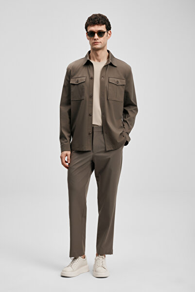 Lufian Eron Smart Ανδρικό Παντελόνι Chino Slim Fit Sand