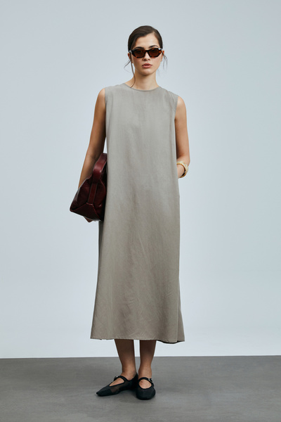 Lufian Γυναικείο φόρεμα Grace Lyocell από λινό βιζόν