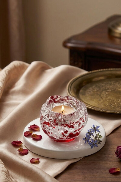 Paşabahçe El Imalatı Tealight Mumluk Içi Renkli 1 Adet 25266