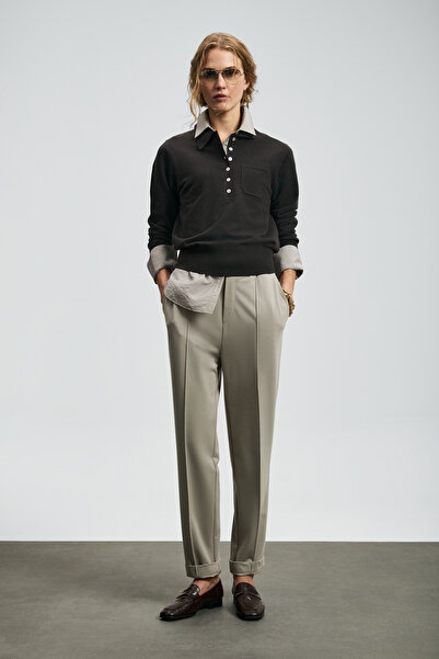 Lufian Γυναικείο παντελόνι Adel Μπεζ