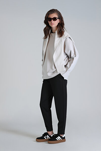 Lufian Μαύρο γυναικείο παντελόνι Porto