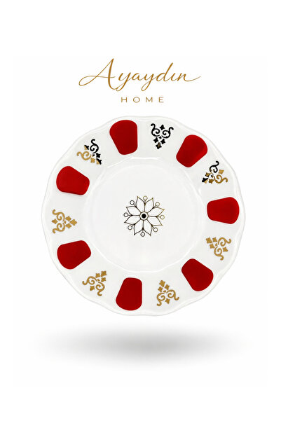 Porland Kırmızı Çay Tabağı 6’lı – AYAYDIN HOME
