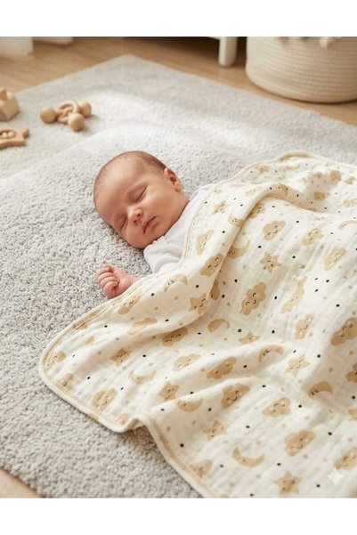 anne dokunuşu gibi KUZUM BEBE Organic Swaddle Baby Blanket with Purple Coffee Heart