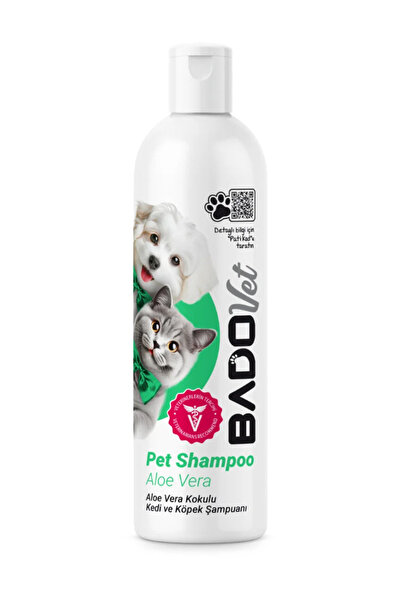 BAD0 Υγρό σαμπουάν για γάτες και σκύλους, με αλόη βέρα, 400 ml