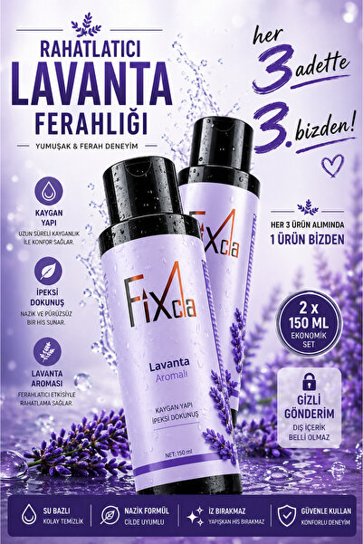 FixCla Kayganlaştırıcı Jel 2x150 ML Lavanta Aromalı Su Bazlı Rahatlatıcı Set