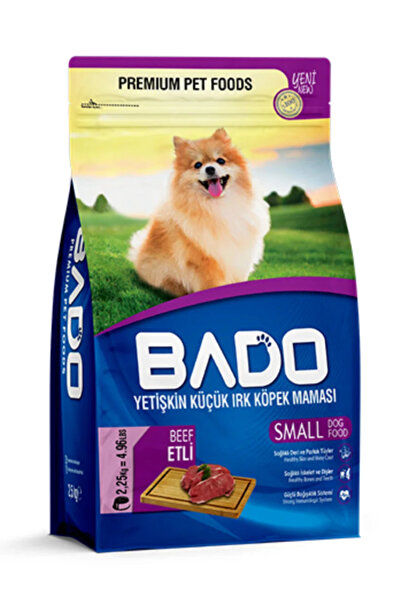 BAD0 Ξηρά τροφή για ενήλικους σκύλους, μικρού μεγέθους, με βόειο κρέας, 2,25 ...
