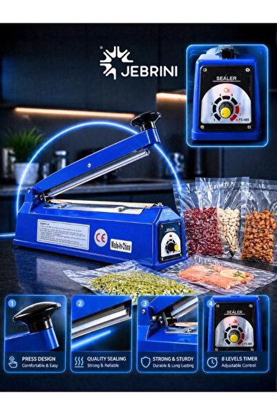 jebrini Poşet Ağzı Kapama Yapıştırma Makinesi (plastik gövde) 30 Cm JMSN-300P