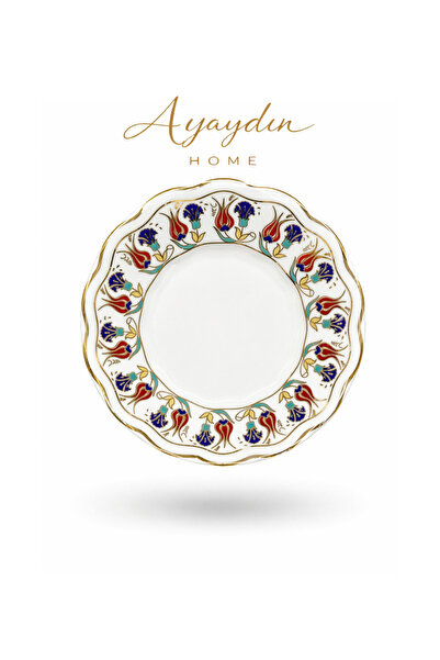 İpek Porselen Dik Lale Desenli Çay Tabağı 6’lı – AYAYDIN HOME