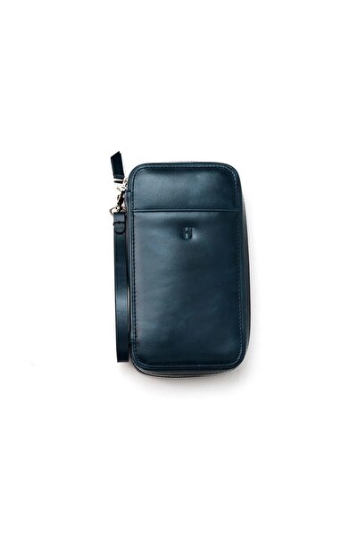 HELMBROOK Τσάντα χειρός από γνήσιο δέρμα με βραχιολάκι και μπροστινή τσέπη, μ...