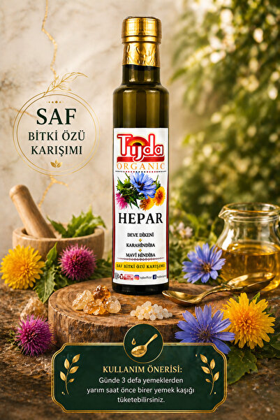 TİJDA Hepar,Akasya Gamı, Sandaloz Sakızlı Karahindiba Mavihindiba Deve Dikeni saf,Taze Bitki Özleri 250 ml