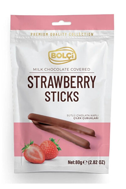 Bolçi Μπάρα Bolci με φράουλες καλυμμένες με σοκολάτα γάλακτος, 80 g