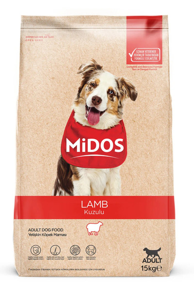 MİDOS Ξηρά τροφή για σκύλους, Midos, αρνί και ρύζι, Premium, 15 kg, ποιοτικές...