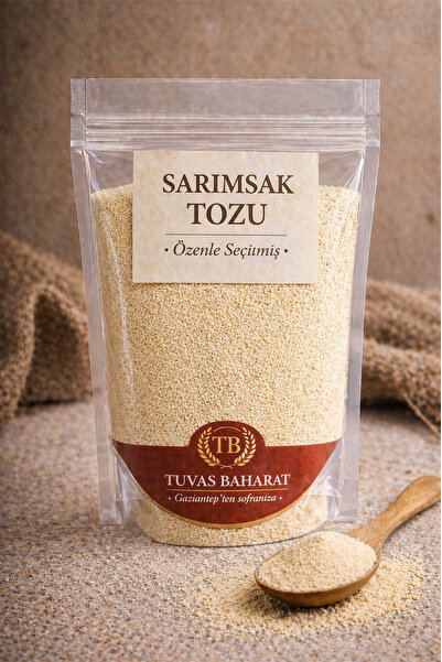 TUVAS BAHARAT Doğal Sarımsak Tozu 70gr – Katkısız, Taze Yoğun Aromalı Baharat