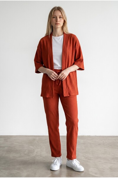 Altamira Γυναικείο Σετ Κιμονό Πλακάκι Περιτυλιγμένο Κάτω Τοπ