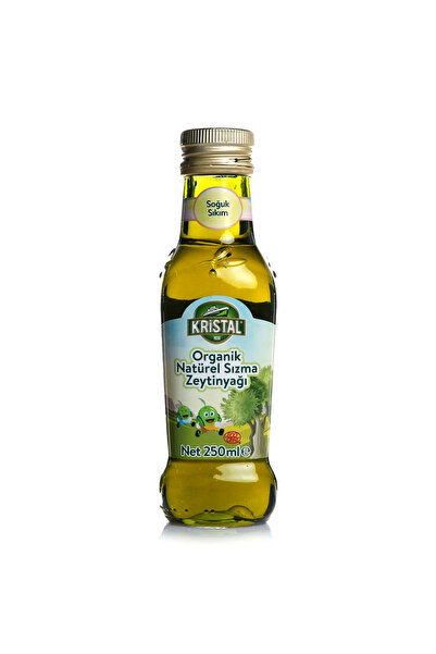 Kristal Organik Natürel Sızma Zeytinyağı Çocuklar İçin 250 ml Cam Şişe