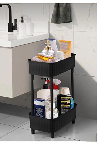 Tercih Home Μαύρη οργάνωση 2 επιπέδων Ράφι κουζίνας Ράφι μπάνιου, ντουλάπι κά...