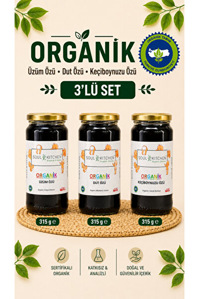 Soul Kitchen Organik Ürünler Organik Sertifikalı Üzüm Keçiboynuzu Dut Özü Soğ...