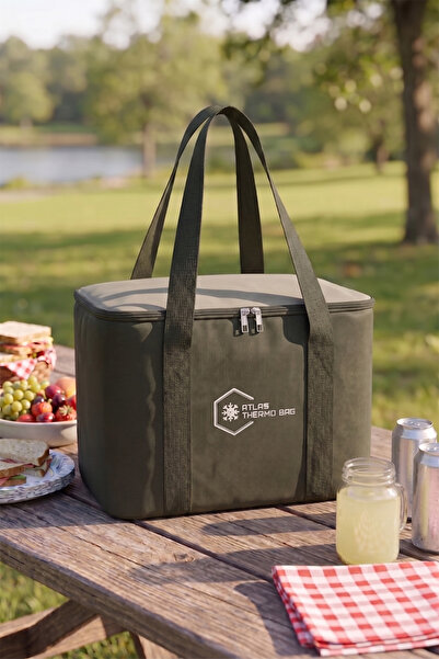 Wallery Bags 36 Litre Isı Yalıtımlı Fermuarlı Klasik Kamp Piknik Termos Sıcak...