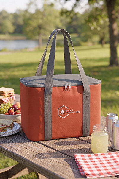Wallery Bags 36 Litre Isı Yalıtımlı Fermuarlı Klasik Kamp Piknik Termos Sıcak...