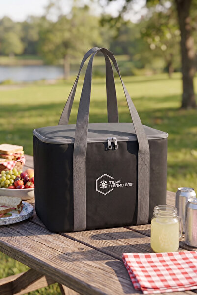 Wallery Bags 36 Litre Isı Yalıtımlı Fermuarlı Klasik Kamp Piknik Termos Sıcak...