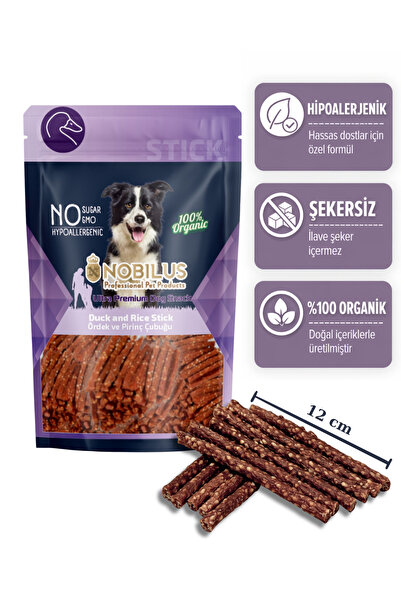 NOBİLUS Köpek Ödül Maması Ördek ve Pirinçli Çubuklar 80 Gr
