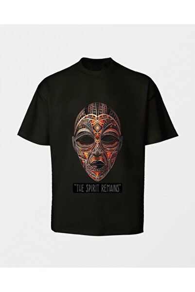 Mystic Mask Oversize Bisiklet Yaka T-shirt
