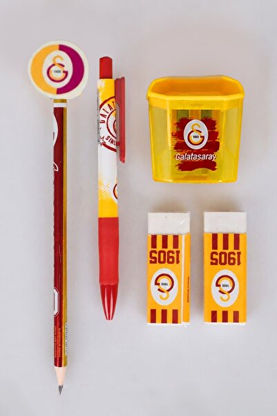 Galatasaray x DEKOMUS LİSANSLI KIRTASİYE SETİ SİLGİ TEPELİ KURŞUN KALEM,KALEM...