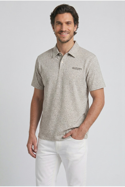 Jack & Jones 12286349 Μπλουζάκι POLO με γιακά, Γάλα Αμυγδάλου