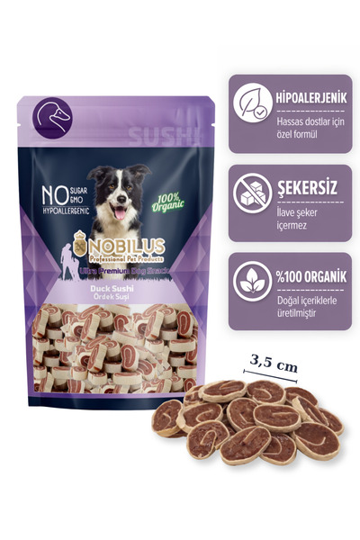 NOBİLUS Köpek Ödül Maması Ördekli Suşi 80 Gr