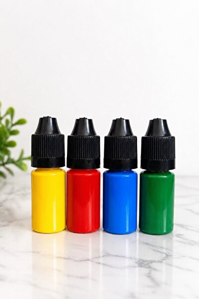 mh toys Epoksi Sıvı Pigment Seti Opak 4 Renk x 13 Gr Kırmızı/Mavi/Yeşil/Sarı