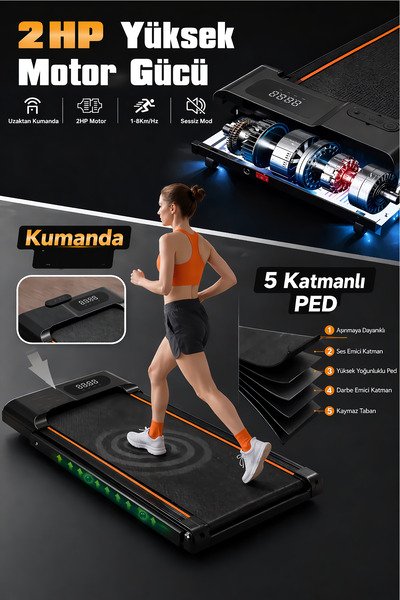Tisul KB800 2hp Yürüme Ve Koşu Bandı Titreşim Modlu 7 katmanlı Uzaktan Kumandalı Koşu cihazı aleti