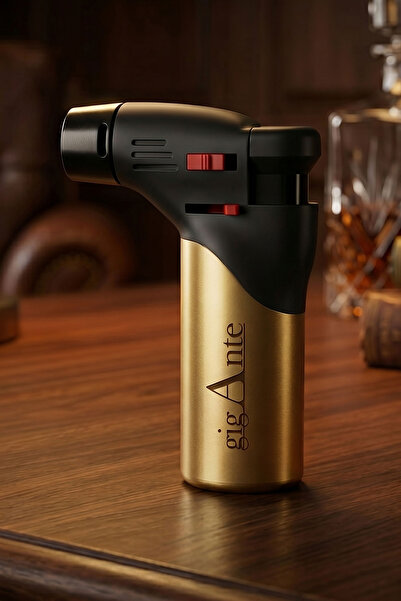 gigAnte Premium Pürmüz Çakmak - Viski&Kokteyl Tütsüleme,Mutfak&Hobi Alevli Torch