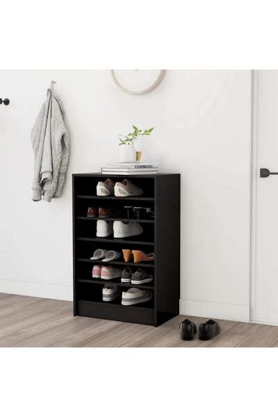 Concept Shoe rack, black, 60x35x92 cm, chipboard