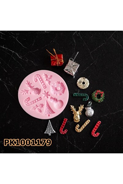 Poyrish PK1001179 - Silikon Kalıp Mum Kalıbı - Yılbaşı Minik Objeler